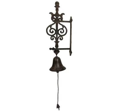 Türglocke Nostalgie Glocke Gusseisen Braun Antik Stil Rustikal