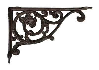 Regalträger Regalhalter Regalwinkel Groß Gusseisen Antik-Stil Braun 33x21,5cm