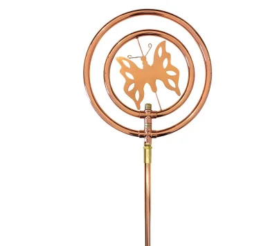 Rasensprenger Schmetterling Rotierend Kupfer mit Erdspieß Kreisregner