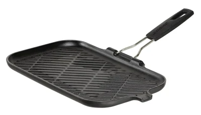 Le Creuset Steakgrillpfanne Rechteckig Gusseisen Schwarz 36cm