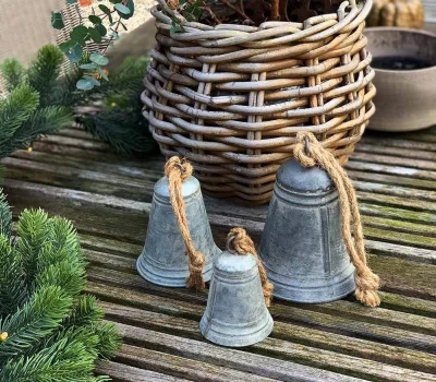 Glocken-Set Zink Weihnachtsglocke 3 Stück Nikolaus Weihnachtsdeko