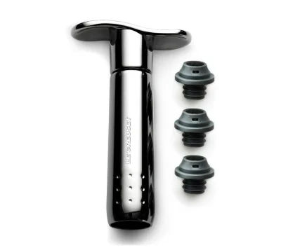 Le Creuset WA-137B Weinpumpe Metal Edition Black Metal