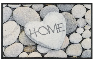 wash+dry Fußmatte Pebble Stones waschbar 40x60cm