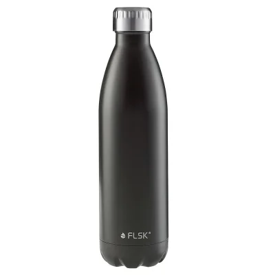 FLSK Trinkflasche BLCK Isolierflasche Schwarz Black 1000 ml