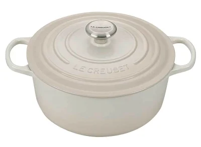 Le Creuset Bräter Signature Rund Gusseisen Meringue 26cm