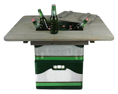 Bierkasten Tisch-Aufsatz Holz Bierkistentisch Aufsatz für Bierkisten Stehtisch