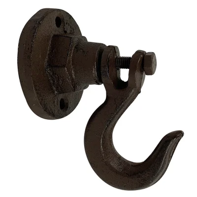 Wandhaken schwingend Rustikal Wandhalterung Gusseisen Braun Antik-Stil Vintage