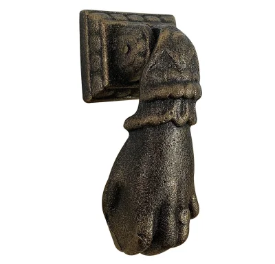 Türklopfer Hand Faust Nostalgie Klassiker Gusseisen Bronze-Optik Antik-Stil