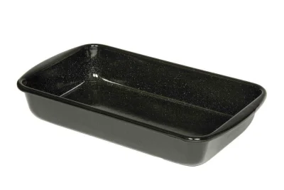 Riess Auflaufform Backform Emaille Schwarz 36/21,5cm