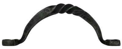 Griff Schmiedeeisen Möbelgriff Schwarz Schubladengriff Rustikal Antik-Stil 23 cm