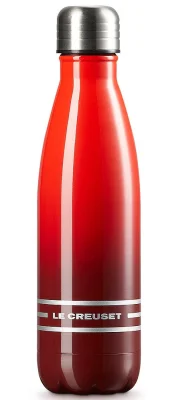 Le Creuset Trinkflasche Edelstahl Isolierflasche Kirschrot 500ml