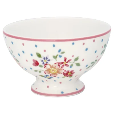Greengate Snackschale Belle White Snack Bowl Steingut Weiß