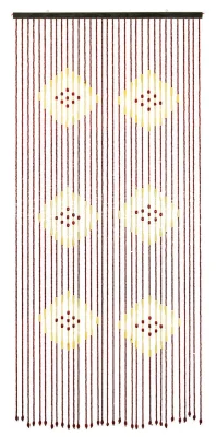 Türvorhang Bambus Perlen Insektenschutz Fadenvorhang Deko Raumteiler 90x200 cm