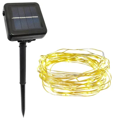 Solar Lichterkette Außen LED Wetterfest Warmweiß 2 Modus Garten Camping 100 LEDs