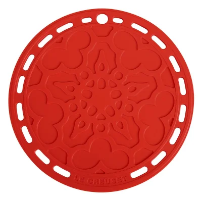 Le Creuset Silikon Untersetzer Tradition Rund Kirschrot 20cm