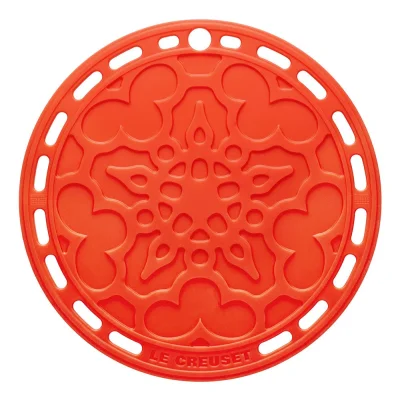 Le Creuset Silikon Untersetzer Tradition Rund Ofenrot 20cm