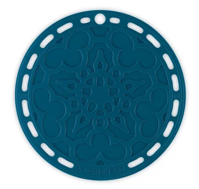 Le Creuset Silikon Untersetzer Tradition Rund Deep Teal Petrol 20cm