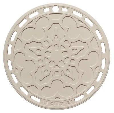 Le Creuset Silikon Untersetzer Tradition Rund Meringue 20cm
