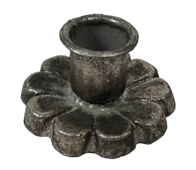 Kerzenständer Vintage Silber Gusseisen Kerzenhalter Antik-Stil Ø 6cm