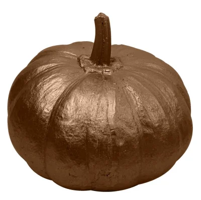 Künstlicher Kürbis Halloween Herbstdeko Rosegold 15cm