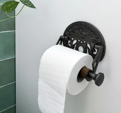 Toilettenpapierhalter London Eisenbahn Nostalgie Gusseisen Vintage Antik-Stil