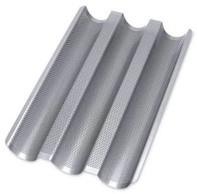 Städter Baguetteblech Baguetteform Antihaftbeschichtet Baguette Backform 37x24cm