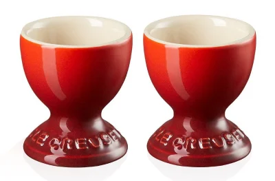 Le Creuset 2er-Set Eierbecher Kirschrot Steinzeug