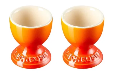 Le Creuset 2er-Set Eierbecher Ofenrot Steinzeug