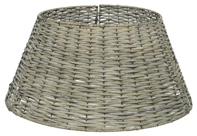 Christbaumständer Abdeckung Rattan Grau Weihnachtsbaumständerhülle teilbar 70 cm