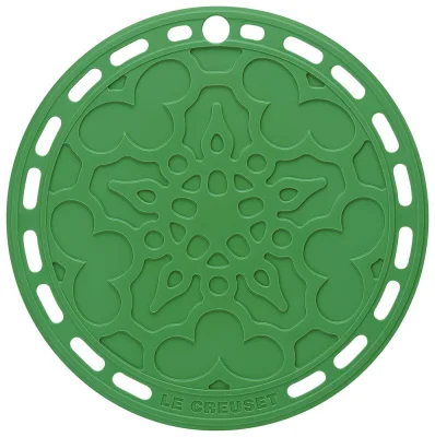Le Creuset Silikon Untersetzer Tradition Rund Bamboo Green 20cm