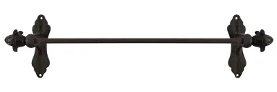 Handtuchhalter Braun Gusseisen Handtuchstange Wandmontage Vintage 49 cm