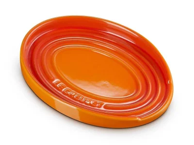 Le Creuset Kochlöffelablage Oval Kochlöffelhalter Steinzeug Ofenrot
