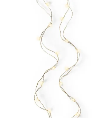 Lichterkette Micro LED Warmweiß Drahtlichterkette Timer Batteriebetrieb 60 LED - 2,95 m