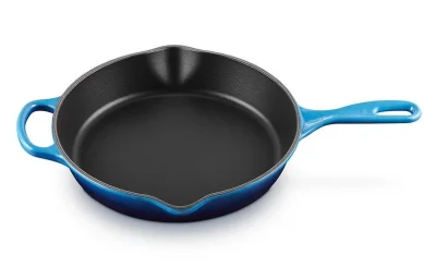 Le Creuset Brat- und Servierpfanne Hoch Gusseisen Azure Blau 26cm