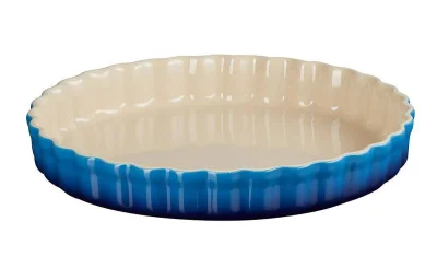 Le Creuset Tarte-Form Steinzeug Azure Blau 28cm