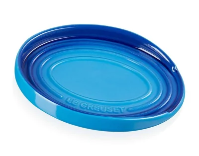 Le Creuset Kochlöffelablage Oval Kochlöffelhalter Steinzeug Azure Blau