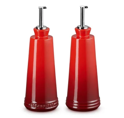Le Creuset Essig und Öl Set Steinzeug Kirschrot