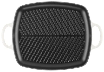 Le Creuset Rechteckige Grillplatte Signature Gusseisen Meringue 30cm