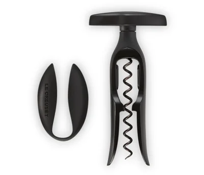 Le Creuset GS-100 Schwarz Geschenkset Korkenzieher mit Kapselschneider