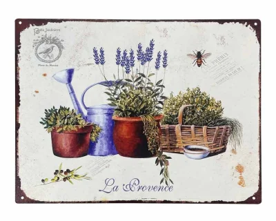 Blechschild Lavender La Provence Dekoschild Lavendel Nostalgie 25x33cm