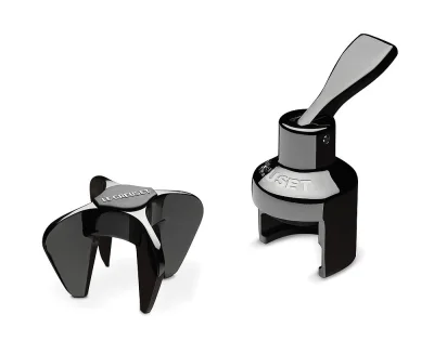 Le Creuset GS-102 Sektöffner und Sektverschluss Geschenkset Black Metal