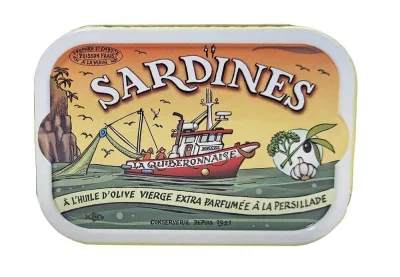 La Quiberonnaise Jahrgangsardinen 2022 mit Petersilie und Knoblauch - Dose 115 g