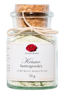 Gourmet Berner Kräuterbuttergewürz Gewürzmischung im Korkenglas 70g