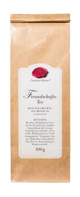 Gourmet Berner Freundschafts-Tee Früchtetee Cranberry Himbeer Geschmack 100 g