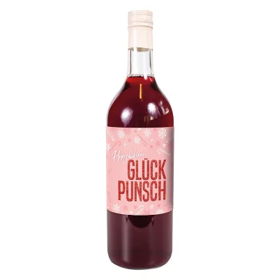 Gourmet Berner Herzlichen Glückpunsch - Punsch Rot Alkoholfrei - Flasche 0,74 l