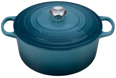 Le Creuset Bräter Signature Rund Gusseisen Deep Teal 26cm