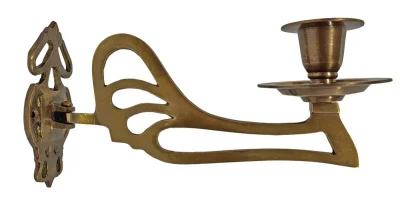 Klavierleuchter Wandkerzenhalter Jugendstil Belle Epoque Schwenkbar Messing