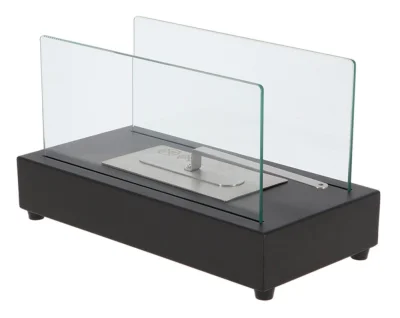 Esschert Design Tischkamin Bio-Ethanol Tischfeuer Rechteckig Anthrazit