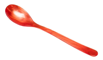 G.F. Heim Söhne Müslilöffel Acrylglas Perlmutt Optik Korall Rot