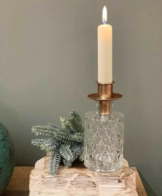 Kerzenhalter für Flaschen Gold Kerzenhalteraufsatz Flaschenaufsatz Antil-Stil